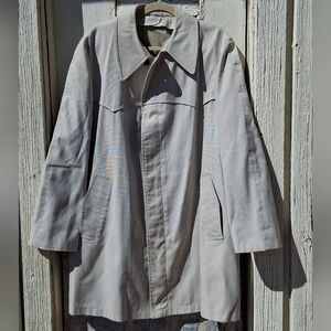 GORGEOUS Vintage London Fog Beige Canvas Trench Coat XL or Plus